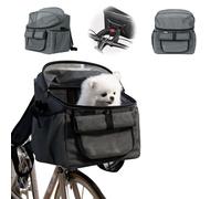Panier de vélo pour chien, sac à dos de vélo pour chien, panier de vélo pour chat, panier de vélo multifonctionnel pour animal domestique, bandoulière unique amovible, sac de voyage pliable pour
