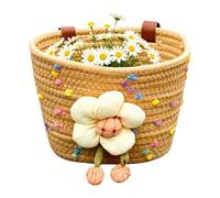 Panier De Vélo Pour Fleur en Peluche, Corde de Coton Tissée Main