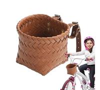Panier de vélo pour guidon - Porte-vélo 15 x 12 x 12 cm, porte-vélo imperméable pour , organiseur en rotin synthétique | Cyclisme pour en plein air Amic