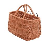 Panier de vélo - Rétro - Osier - Fixation guidon - Poignée de transport - Marron