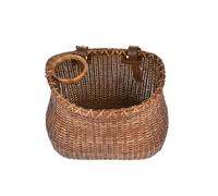 Panier de vélo tissé - Panier de vélo avant | 28 x 19 x 24 cm Panier de vélo de guidon | Panier de rangement pour guidon avant | Organisateur de stockage de grande couche