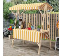 Panier de Vendeur extérieur Pliable avec verrière - Kiosque de Stand de Distribution Portable pour Les Stands de Nourriture, Les marchés fermiers, Les événements de Rue et Les boutiques Pop-up