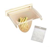 Panier de vidange d'angle pour évier avec poignée télescopique, grille de drainage en acier inoxydable et polypropylène pour filtrer les déchets alimentaires de cuisine et le stockage des légumes