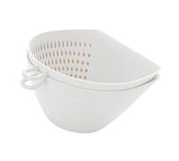 Panier de vidange de légumes, passoire de cuisine en plastique à Double couche, ensemble de bols avec poignée pour aliments aux fruits