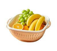 Panier de vidange des fruits Double couche détachable Multiporpose Cuisine Casquette de colonie Bol pour lavage de légumes Blanc Efficient Drainage d'eau Rentable Durable Matière (Petit blanc)