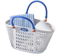 Panier de vidange empilable 32 cm Design compact Blanc | Matériau PP, corps creux, évacuation rapide de l'eau, 32,5 cm de long, rangement de salle de bain