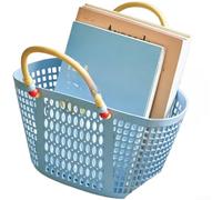 Panier de vidange empilable 32 cm Design compact Bleu | Matériau PP, corps creux, évacuation rapide de l'eau, 32,5 cm de long, rangement de salle de bain
