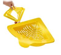 Panier de vidange magnétique - Passoire triangulaire sans perçage | Porte-éponge de cuisine dévissable en bas et collecteur de déchets alimentaires | Passoire d'angle pour laver les pâtes, PP 17,5 x