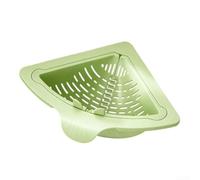 Panier de vidange magnétique triangulaire pour évier, filtre d'angle avec installation sans perforation, récupérateur de particules alimentaires ABS peu encombrant (vert)