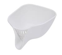 Panier de Vidange Multifonctionnel en Silicone, Lavable au Lave-vaisselle, Passoire de Cuisine, Bol avec Bec pour Laver les Fruits (WHITE)