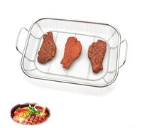Panier de vidange pour barbecue, panier suspendu en acier inoxydable à double poignée pour filtrer l'huile des aliments frits ou pour stocker divers ingrédients