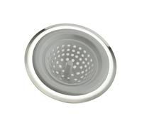 Panier de vidange qui retient les débris lorsque l ' eau, Grey | Structure de panier perforée, interception des débris niveau du drain, poteau de levage central pour le retrait