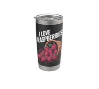 Panier débordant I Love Framboises Gobelet isotherme en acier inoxydable double paroi