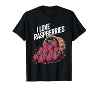 Panier débordant I Love Framboises T-Shirt Graphique avec Valeur