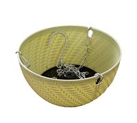 Panier décoratif à suspendre à large ouverture de 15 x 8,9 cm pour jardin, balcon, cour, cactus - Très résistant et stable - Bleu et vert