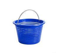 Panier d'écumoire de rechange pour Hayward SP1070 avec poignée en acier inoxydable - Attrape-débris pour piscines hors sol - Blanc 20,6 cm de diamètre supérieur (grand bleu)