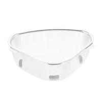 Panier D'égouttage D'évier Argenté en Acier Inoxydable Triangulaire | Stockage et Drainage Cuisine, Bords à Angle Droit, Format Compact, Design Discret, Finition Argenté