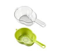 Panier d'égouttage - Panier double couche portable réutilisable avec poignée | pour légumes, tomates, baies, évier de cuisine, maison, salle de bain, extérieur, camping