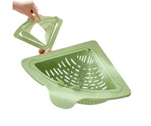 Panier d'égouttement d'angle magnétique - PP Filtre triangle Passoire alimentaire de comptoir PP, 17,5x17,5x9cm, sans perçage porte-porte-éponge de rangement, conception propre facile | Outils de