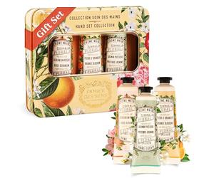 Panier des Sens - Mini Coffret Crème Mains - Anniversaire, Cadeaux pour Femme - Fleur d'oranger, Jasmin, Géranium - Idées Cadeaux Made in France - 96% Naturel - Lotion Mains Taille Voyage 3x1 Floz