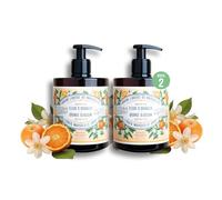 Panier des Sens - Savon de Marseille Liquide - Duo Fleur d'Oranger - Savon Liquide Mains - Huile d'Olive et Coco - 96% d'Ingrédients Naturels - Fabriqué en France - 2x500ml