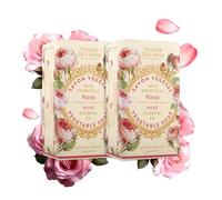 Panier des Sens Savon Solide mains et corps Rose, savon main à l'huile d'amande douce - Made in France 97% naturel - 2x150g