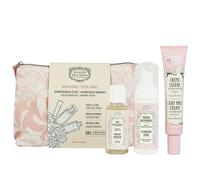 Panier des Sens Trousse de voyage pivoine - Crème légère 40ml - Eau micellaire 50ml - Mousse nettoyante 50ml