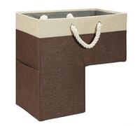 Panier d'escalier moderne avec mécanisme de pliage simple pour le rangement lorsqu'il n'est pas nécessaire avec chiffon doux et durable (marron)