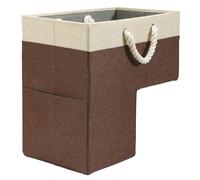 Panier d'escalier pliable créatif avec poignée en corde de coton - Rangement polyvalent pour jouets, vêtements, livres et articles divers - Parfait pour l'organisation des escaliers