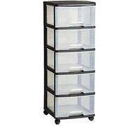 CURVER Tour a tiroirs 5x20L, transparent/noir 06770-146