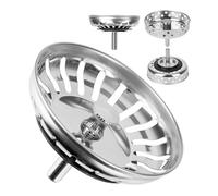 Panier d'évier, 1 Pack, Compatible avec IKEA LILLVIKEN 70311541, Ø 80 mm Panier d'évier, en Acier Inoxydable, Pivot de Panier avec Bille, Fonction de filtrage améliorée