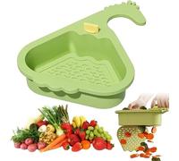 Panier d'évier 2026, Passoire Automatique pour évier D'angle, Compartiment de Rangement pour Aliments, Fruits et Légumes (Vert)