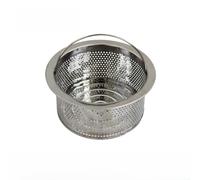 Panier d'évier à légumes en acier inoxydable avec filtre à mailles fines de 2 mm - Drainage rapide - Bords lisses - Compact - Diamètre : 135 mm - Hauteur : 62 mm - Argenté