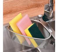 Panier d'évier d'angle en acier inoxydable pour ramasser les restes alimentaires, les épluchures de légumes, et pour les déchets de cuisine (montage mural)