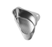 Panier d'évier d'angle - Panier d'évier triangulaire en acier inoxydable - Récupérateur de déchets alimentaires - Égouttoir multifonction pour le rangement de l'évier