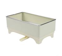 Panier d'évier de cuisine en acier inoxydable avec porte-brosse, égouttoir à vaisselle et bec de vidange pour le rangement quotidien des outils de nettoyage (blanc)