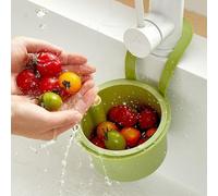 Panier d'évier de cuisine, panier de vidange à suspendre pour évier, récupérateur de nourriture pour petites cuisines, appartements et camping-cars, 13 x 14,2 x 20,2 cm (vert)