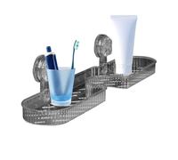 Panier d'évier de cuisine - Support de robinet à ventouse sans perçage, 51 x 10,5 cm, étagère de douche murale antidérapante | Plateau de douche amovible, accessoires de salle de bain pour nettoyant