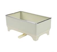 Panier d'évier en acier inoxydable avec bec de vidange à 360 degrés, porte-éponge, porte-linges à vaisselle et plan de travail, dimensions adaptées au comptoir (blanc)