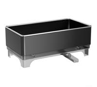 Panier d'évier en acier inoxydable avec porte-brosse et porte-linge, conçu avec un drainage efficace pour garder les éponges et les serviettes au sec et organisées (noir)