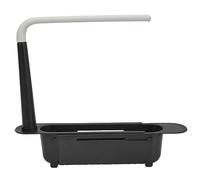 Panier D'évier Extensible, étagère de Rangement de Cuisine Télescopique à Longueur Réglable, Compatible avec les éviers en PP de Grande capacité (Noir)