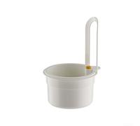 Panier d'évier pour évier de cuisine avec installation suspendue, élimination tactile des déchets et design compact pour économiser de l'espace (blanc)