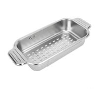 Panier d'évier rétractable en acier inoxydable pour cuisine au-dessus de l'évier avec trous de drainage pour un dégagement rapide de l'eau