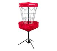 Panier Disc Golf Pliable Discmania - Rouge - Cible Portable avec Filet - Installation Rapide pour Entraînement en Extérieur ou Jardin