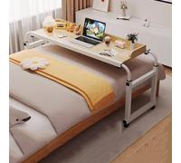 Panier D'Ordinateur Portable sur le Bureau de Lit, Table Mobile avec Roue Table D'Ordinateur avec Roues Hauteur Réglable Plateau de Nourriture Bureau Roulant Table Médicale Debout sur le Lit Table Ki