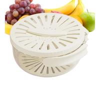 Panier égouttoir 2 en 1 - Bol de lavage pour fruits, légumes, passoire avec poignée pliable de 20 cm - Conteneur de rangement portable avec couvercle | cuisine, salade, camping, garde-manger, armoire
