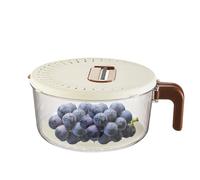 Panier égouttoir à fruits, passoire à double couche pour légumes - récipient avec poignée pliable pour cuisine, maison, randonnée, pique-nique, barbecue, voyage
