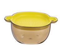 Panier Égouttoir à Légumes Double Couche Marron en Plastique | Drainage, Trous Répartis Uniformément, Usage Intérieur Quotidien, pour Familles Occupées Cuisine D’hôtel