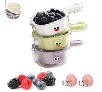 Panier égouttoir de cuisine double couche avec poignée, bol de lavage à fruits multifonction avec passoire, panier égouttoir portable pour mini baies, tomates, légumes (3 pièces)