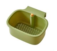 Panier égouttoir suspendu pour évier de cuisine avec design en maille fine pour capturer les petits fragments alimentaires et maintenir un débit d'eau stable (vert)